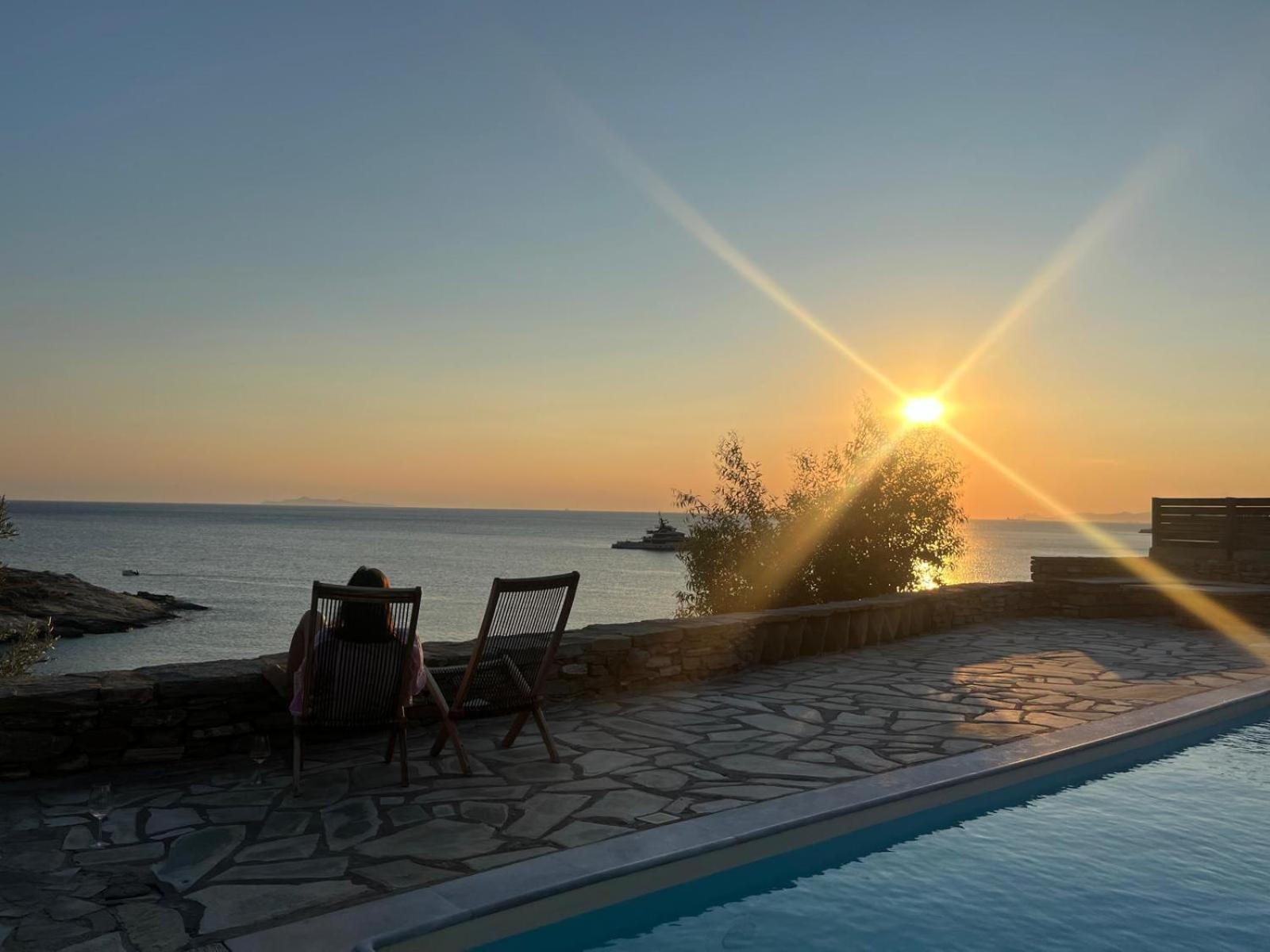 Sunset Villa With Swimming Pool At Tzia Ligia  Exterior foto